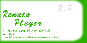renato pleyer business card